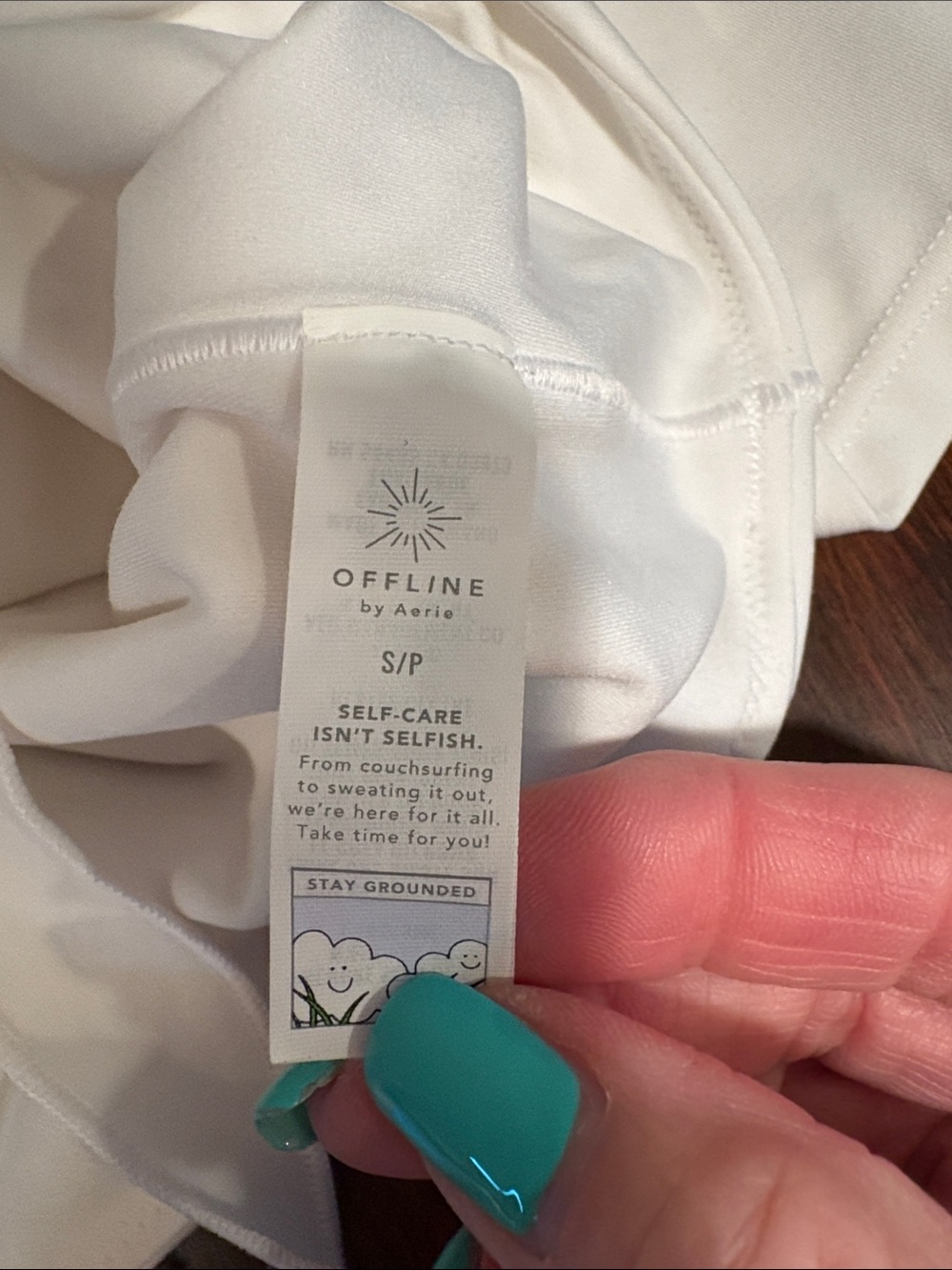 Aerie Offline Short Sleeve Tie Knot Front Crop Top Size S - Picture 7 of 8
